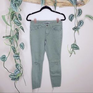 Universal Thread Olive Distressed Skinny Jeans